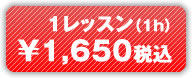 １レッスン（1ｈ）1650円